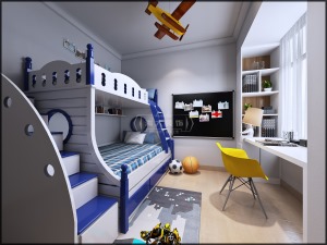 海大装饰-优品现代城116平米现代风格效果图儿童房