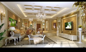 良美装饰中华名园360平欧式风格别墅案例