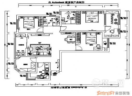 郑州锦艺国际华都140平三居室现代简约风格装修案例平面们布置图