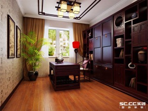 河南职业技术学院150平三居室中式风格装修