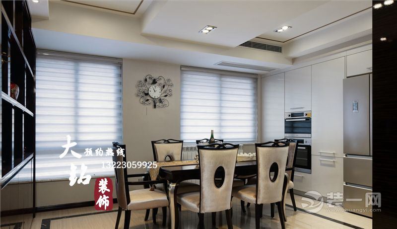郑州逸品香山复式128平现代风格楼设计装修餐厅