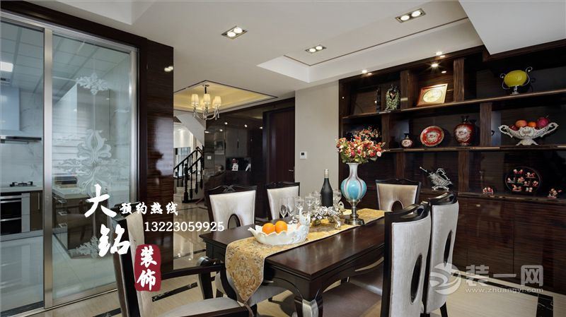 郑州逸品香山复式128平现代风格楼设计装修餐厅