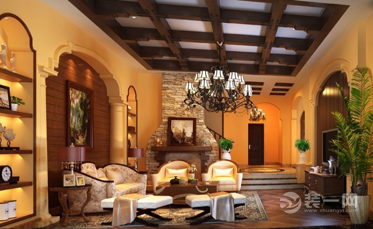 客厅，欧式的居室有的不只是豪华大气，更多的是惬意和浪漫。通过完美的典线