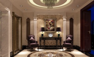 门厅，其具有的欧式风格代表了时尚与典雅的家具设计，少了富丽堂皇的装饰和浓烈的色彩。