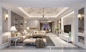 客厅，“形散神聚”是现代欧式风格的主要特点。