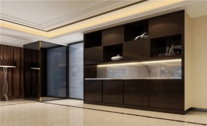 酒柜，简约风格的特色是将设计的元素、色彩、照明、原材料简化到最少的程度，