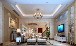 客厅，现代风格以舒适为目的，兼具古典的造型与柔美的线条、人体工程学与装饰艺术的家具风格