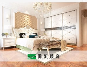 整个卧室设计独到，每一处都显示出尊贵无比的格调。床顶冠部雕花复杂而又精美，