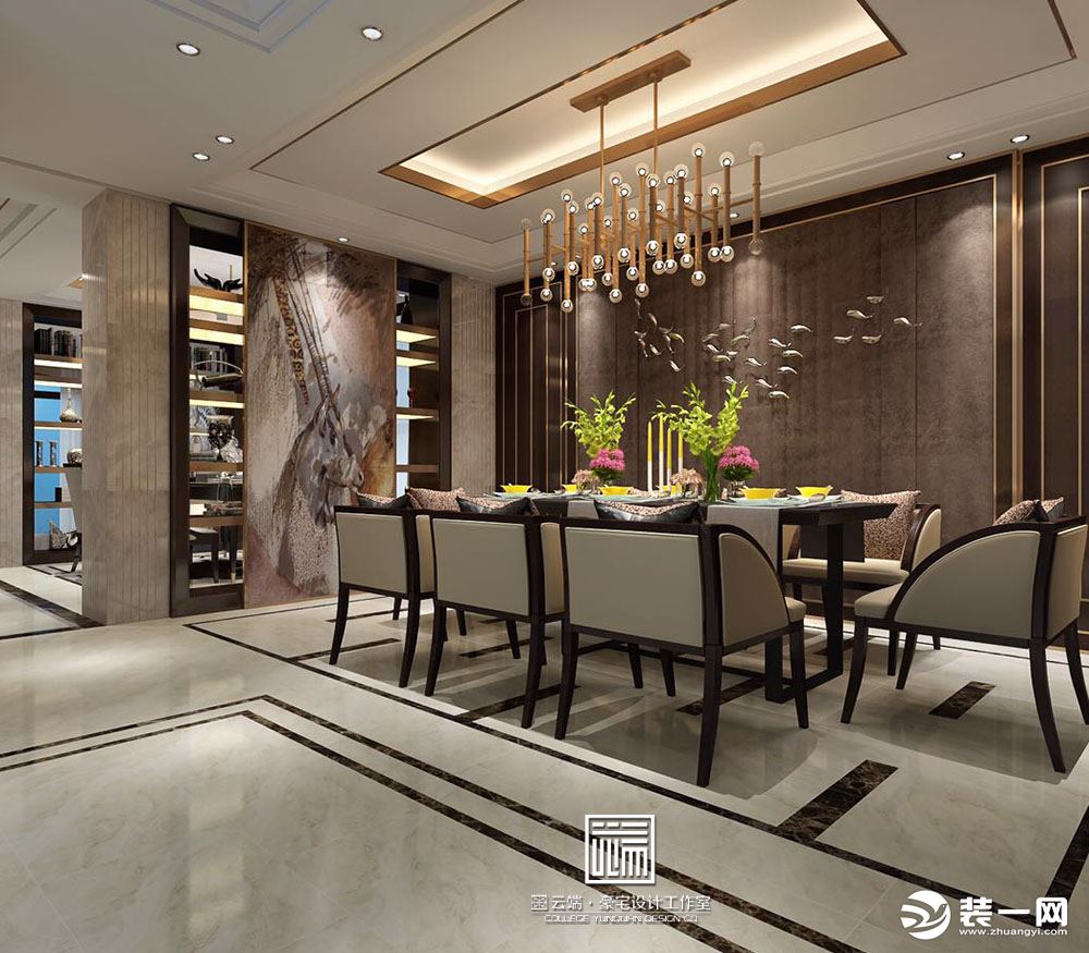 中海铂宫港式风格餐厅设计结构布置