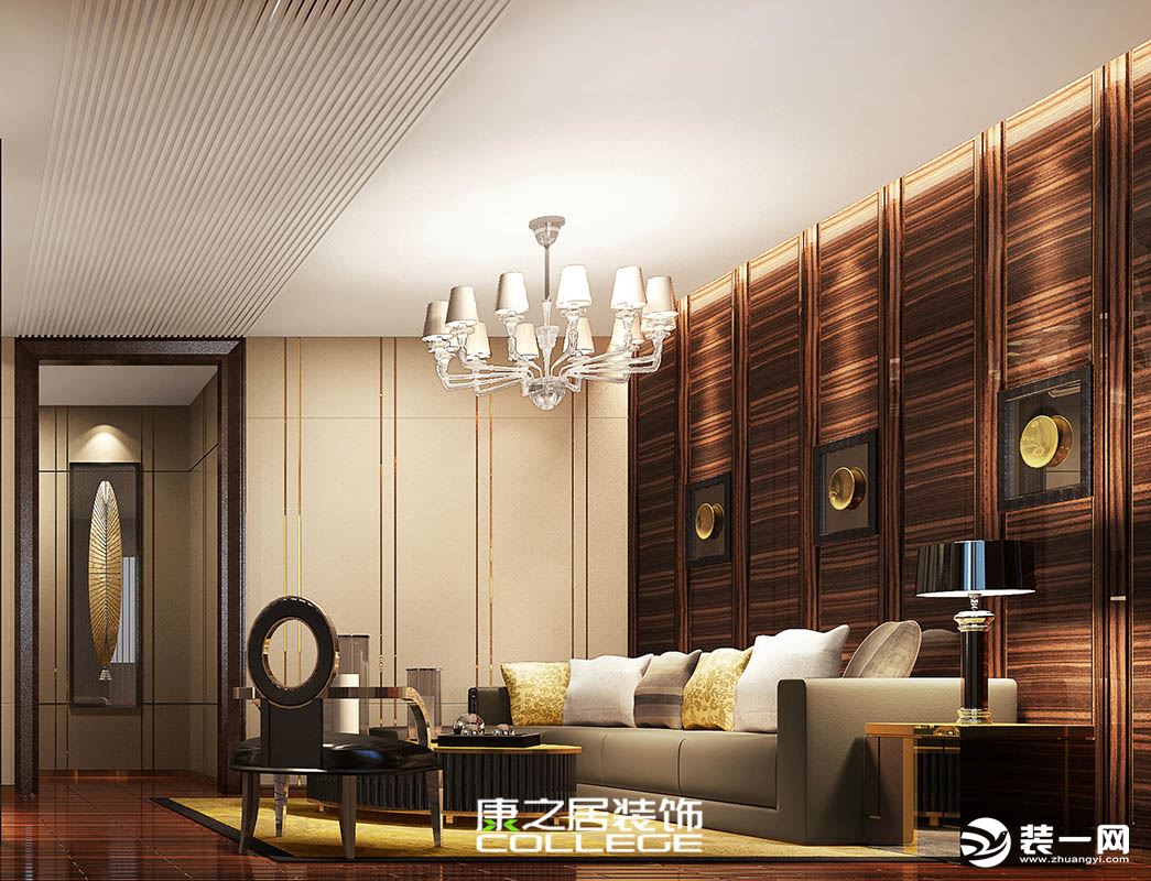 华宸龙隐山中式新古典风格设计装修图片案例老人房起居室