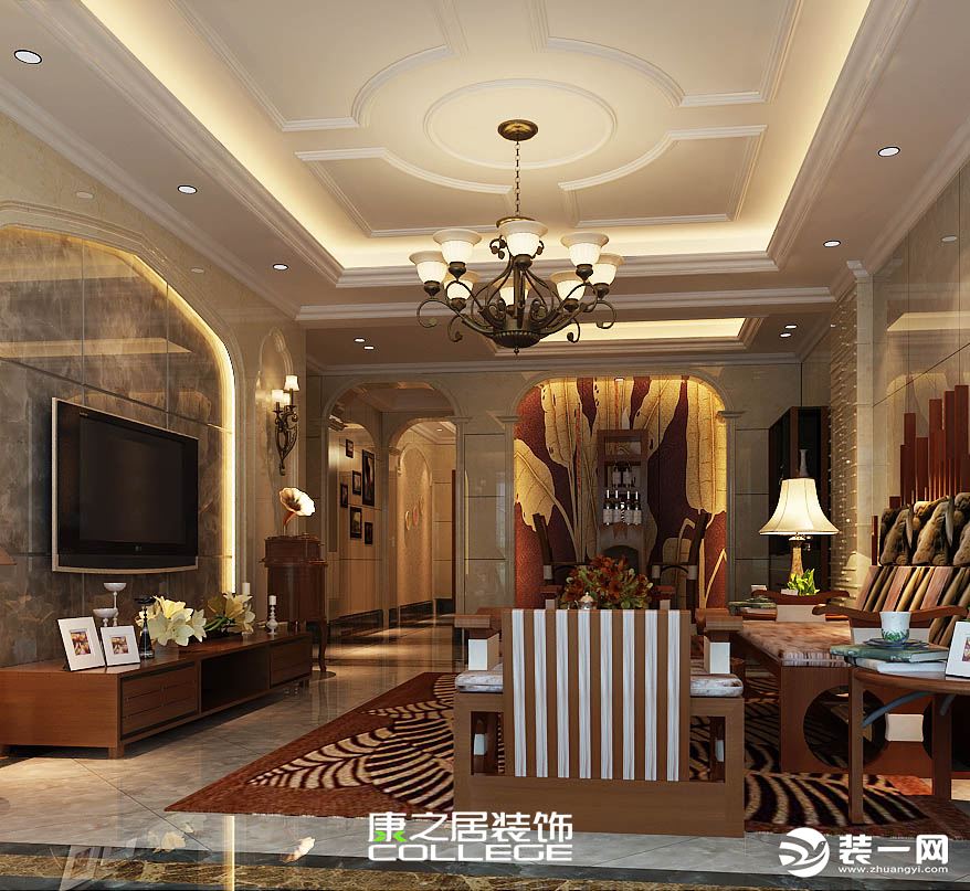 城泰枫华天成欧式新古典三居室设计装修家装效果图户型图