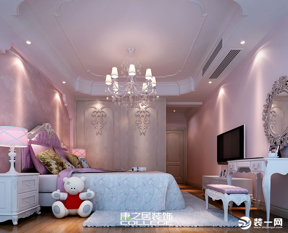 紫荆城三房地中海风格设计家居装修案例效果图