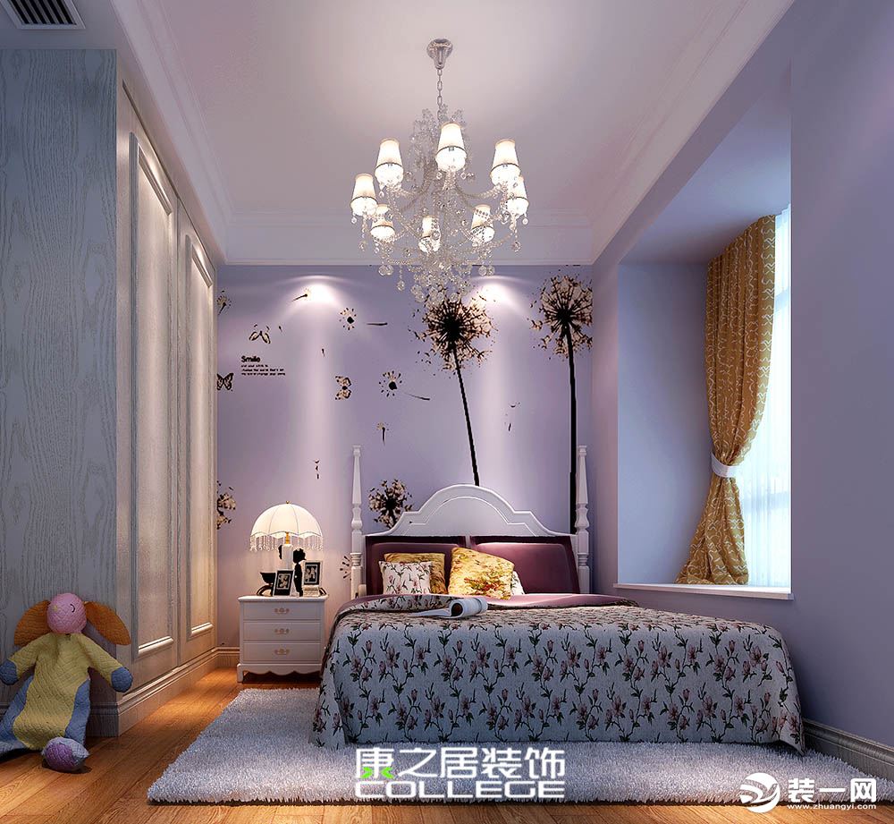 紫荆城三房地中海风格设计家居装修案例效果图