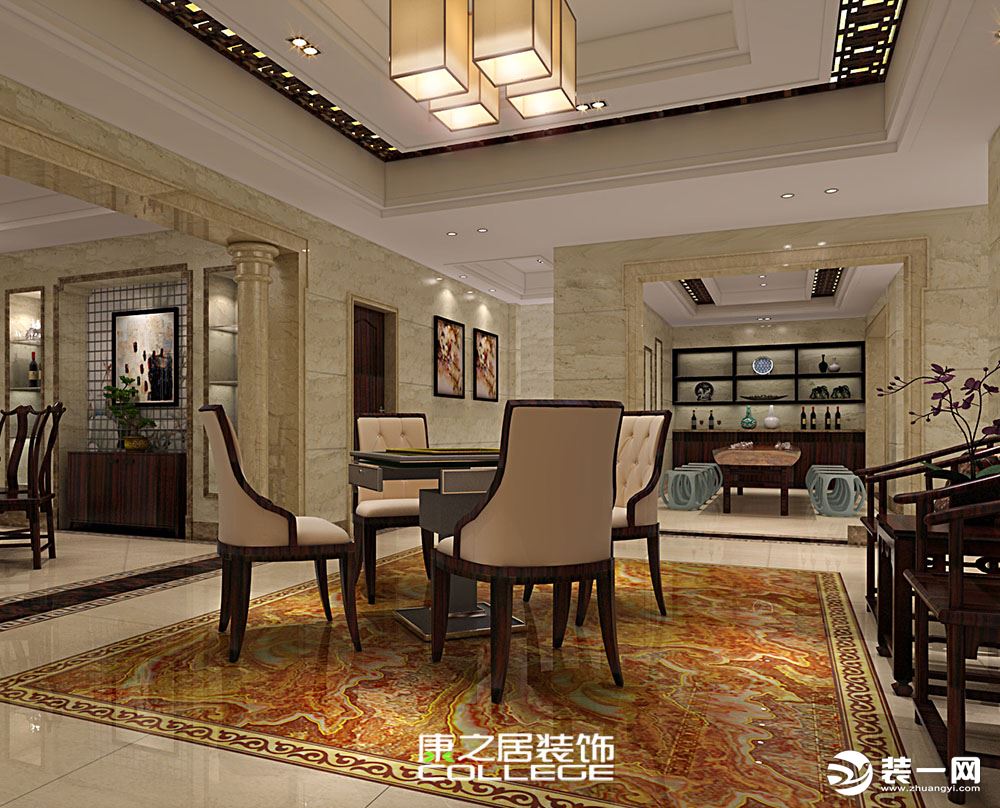 雍锦王府新中式家居生活设计案例效果图
