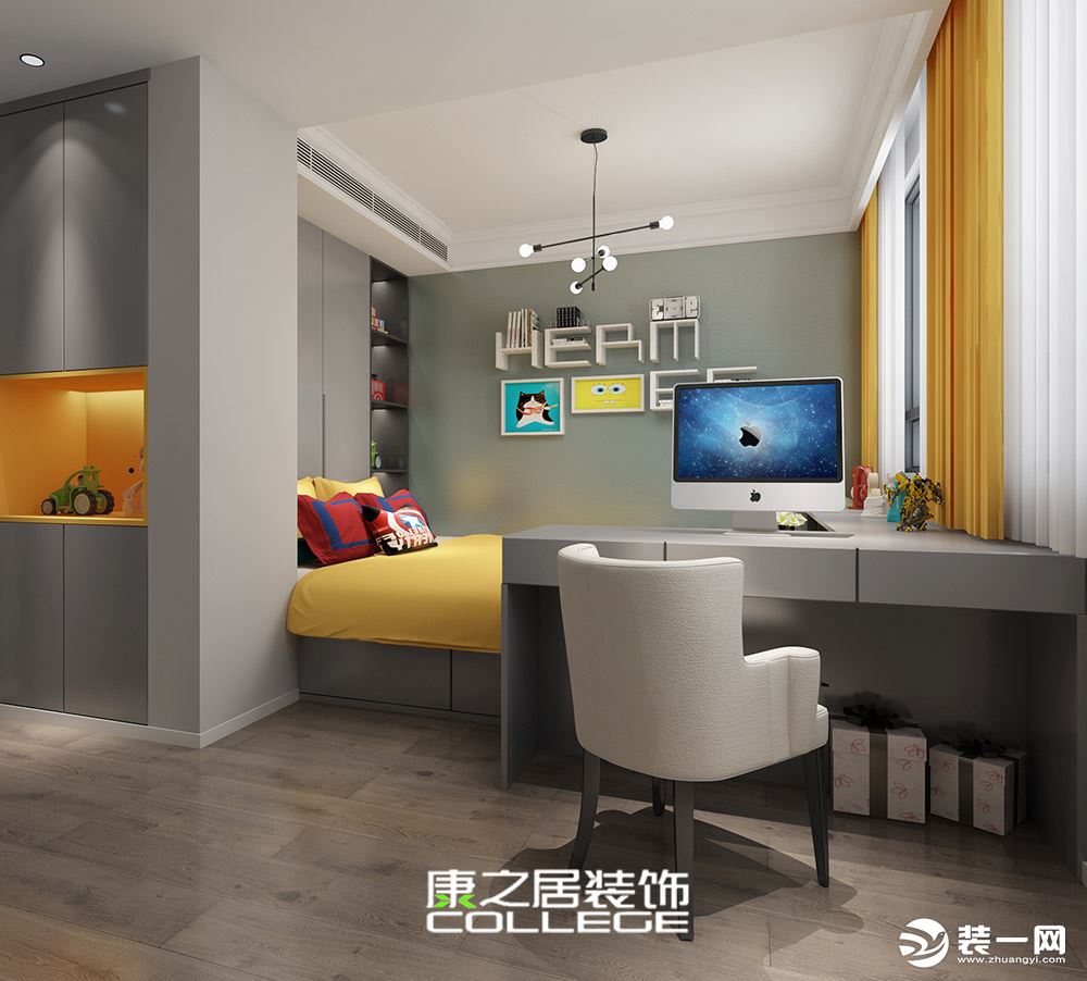 蓝光雍锦王府现代风格融合多种元素的家居设计效果图