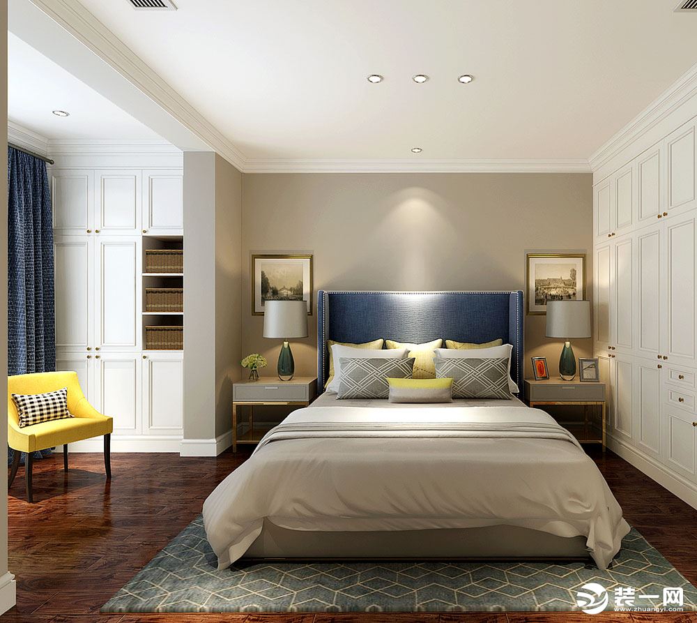 万达融创文旅城卧室起居室休息室现代风格康之居家装设计