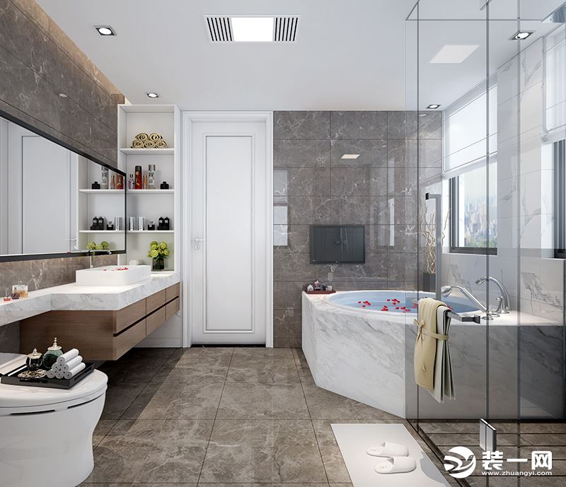 卫生间设计淋浴房家居装修新力金沙湾现代风格案例展