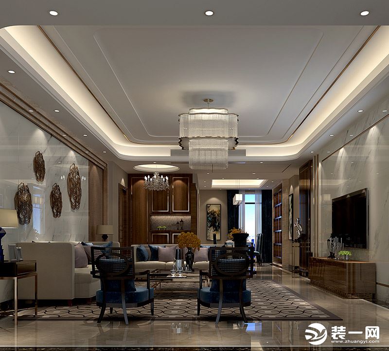 城泰枫华天成新港式风格客厅装修设计案例户型图