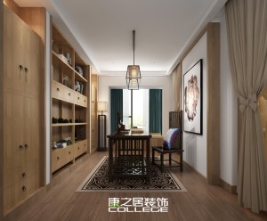 莱蒙都会新中式三居室装饰设计