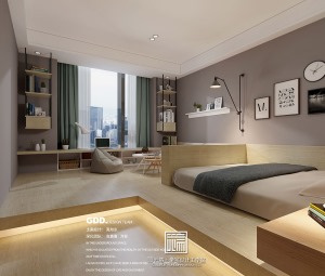 卧室阳光城青山湖大镜现代风格装修家装方案设计