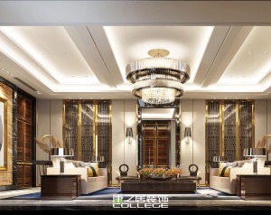华宸龙隐山中式新古典风格设计装修客厅图片案例
