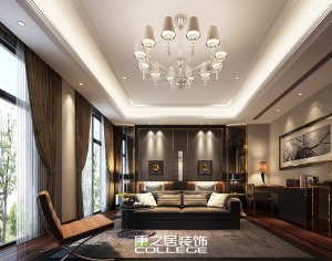 华宸龙隐山主卧休息室卧室分布布置中式新古典风格设计装修图片案例