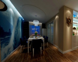 南昌紫金园110平米三居室欧式风格餐厅