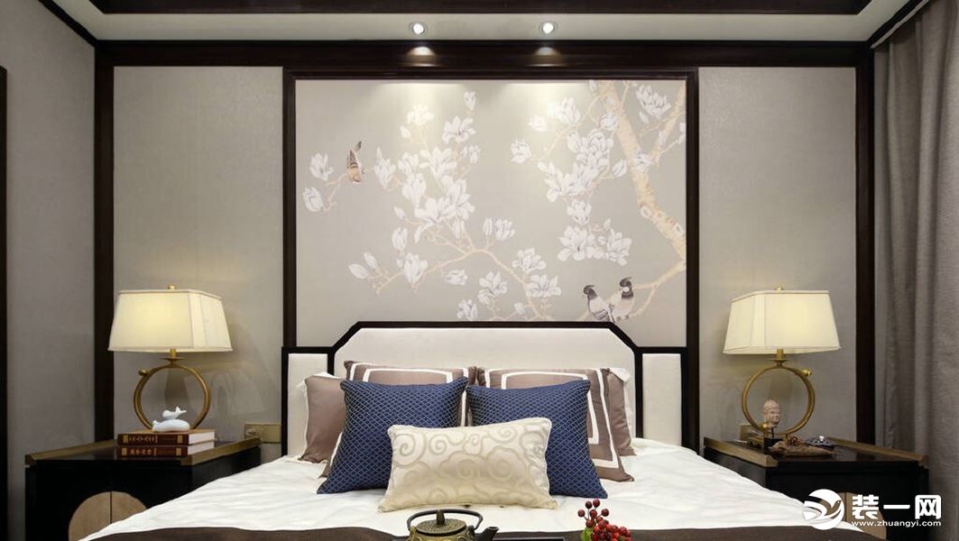 148㎡中式风格卧室装修效果图