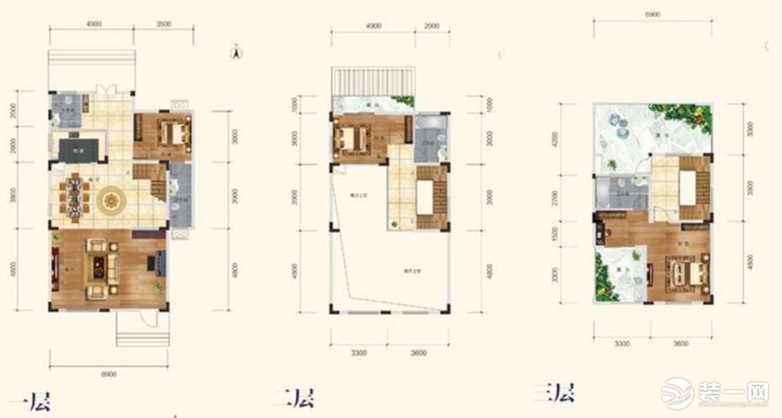 韵湖首府188㎡复式三居室户型图