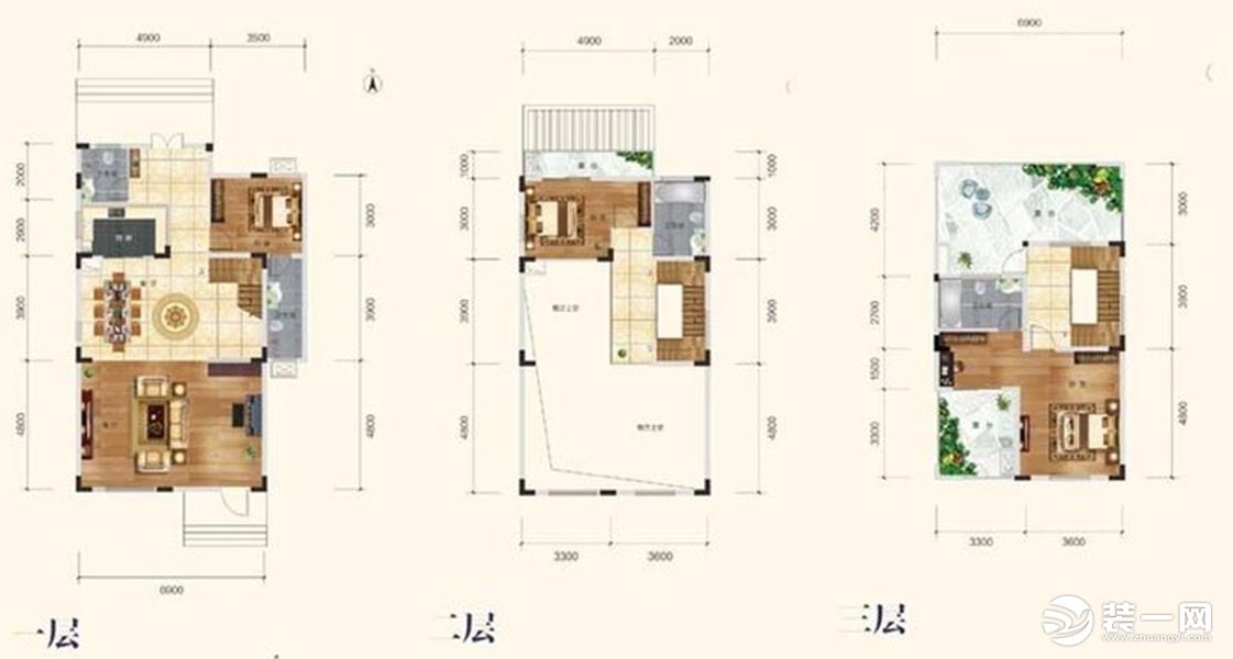 韻湖首府188㎡復(fù)式三居室戶型圖