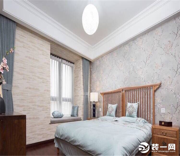 【众意装饰】绿地悦澜湾150平 + 新中式风格 + 四居室  卧室效果图