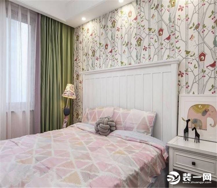 【众意装饰】江南新天地116平 +简约美式风格+ 三居室  卧室效果图