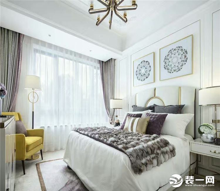 【众意装饰】佳兆业滨江一号142平+ 现代轻奢风格 +四居室  卧室效果图