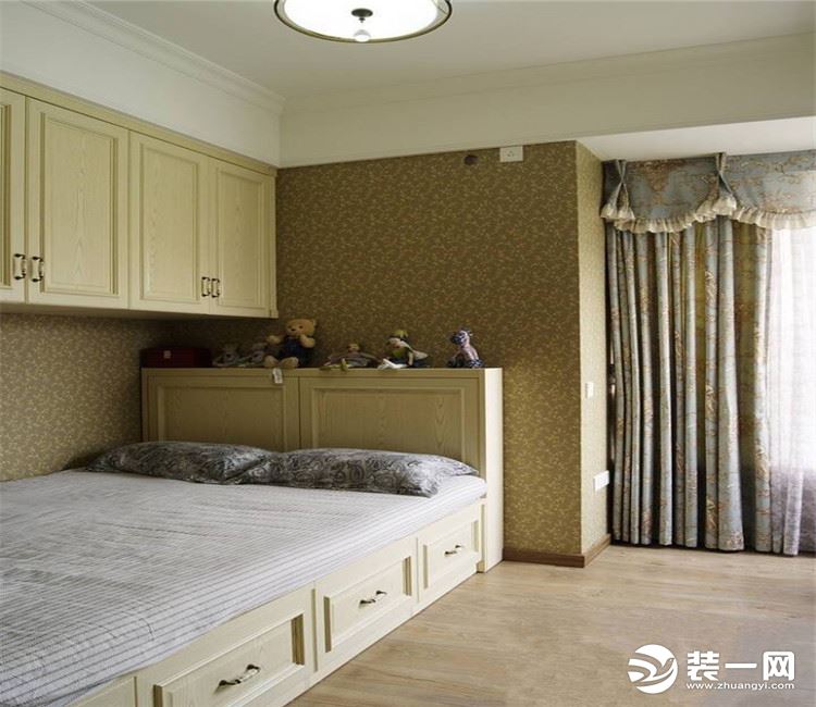 【众意装饰】长投珑庭97平 +美式风格+三居室   卧室效果图