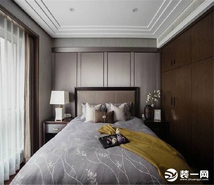 【众意装饰】江南新天地114平 +新中式风格 +三居室 卧室效果图