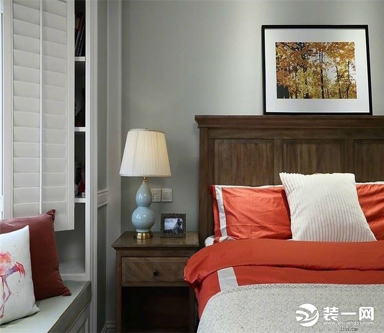 【众意装饰】韵湖首府188平 +美式风格+ 复式  卧室效果图