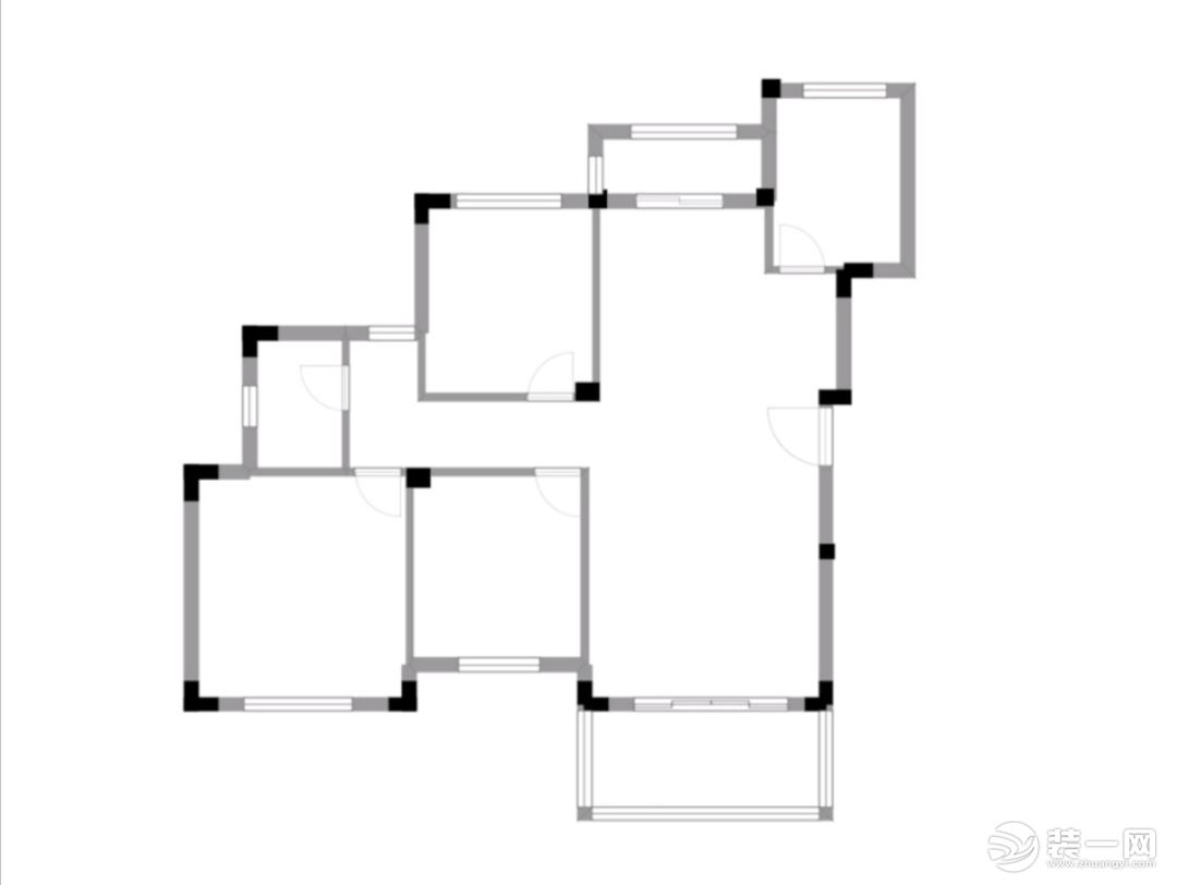 【众意装饰】新华联青年城128+北欧风+三居室+户型图