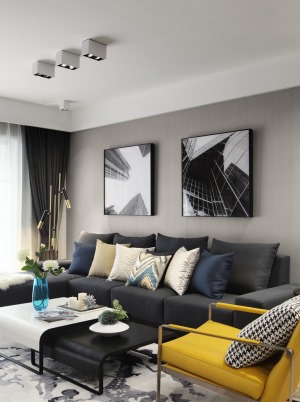 众意装饰金鑫国际三居室户型，现代风格装修效果图