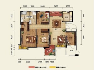 奥山世纪城175㎡四居室户型图