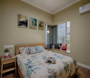 【众意装饰】纯水岸东湖120平+ 北欧风格 +三居室  卧室效果图
