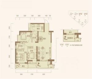 【众意装饰】纯水岸东湖120平+ 北欧风格 +三居室  户型图