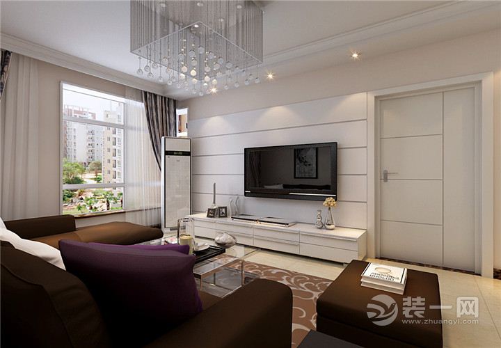 武汉中央生活区三居室现代简约103平米
