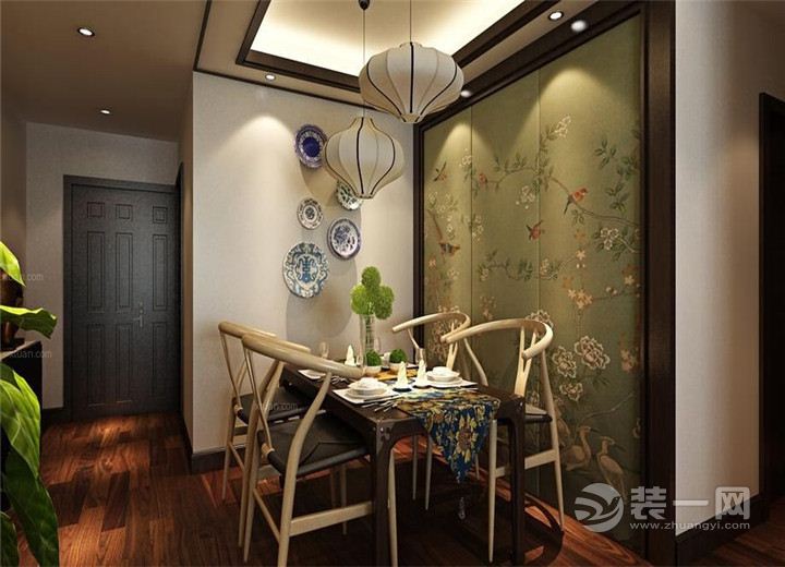 武汉福星华府新中式风格142平米四居室