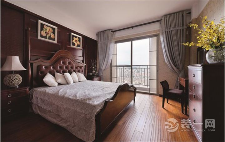 武汉保利城美式风格123平米三居室