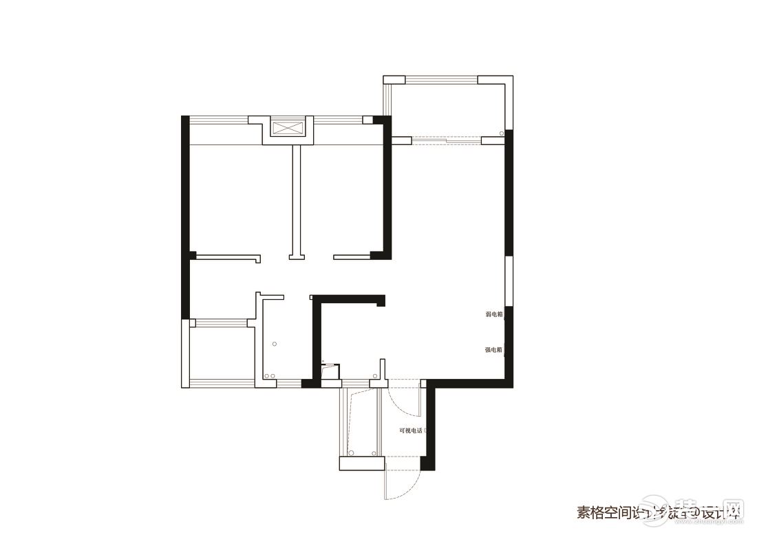 新房是一套建筑面積86平的小三房，戶型緊湊，但是公攤面積不大，所以得房率比較高，從戶型的格局上來說，