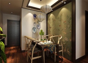 武漢福星華府新中式風格142平米四居室