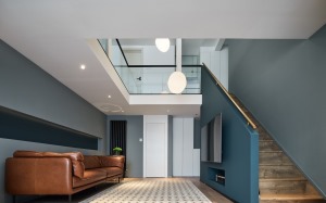 【拜斯達裝飾】打造64㎡獨居現代感“藍調”Loft之家