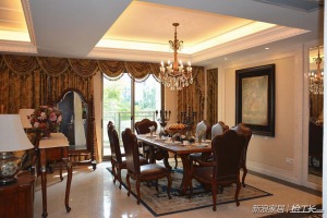 武汉岳家嘴168平四居室欧式风格装修餐厅