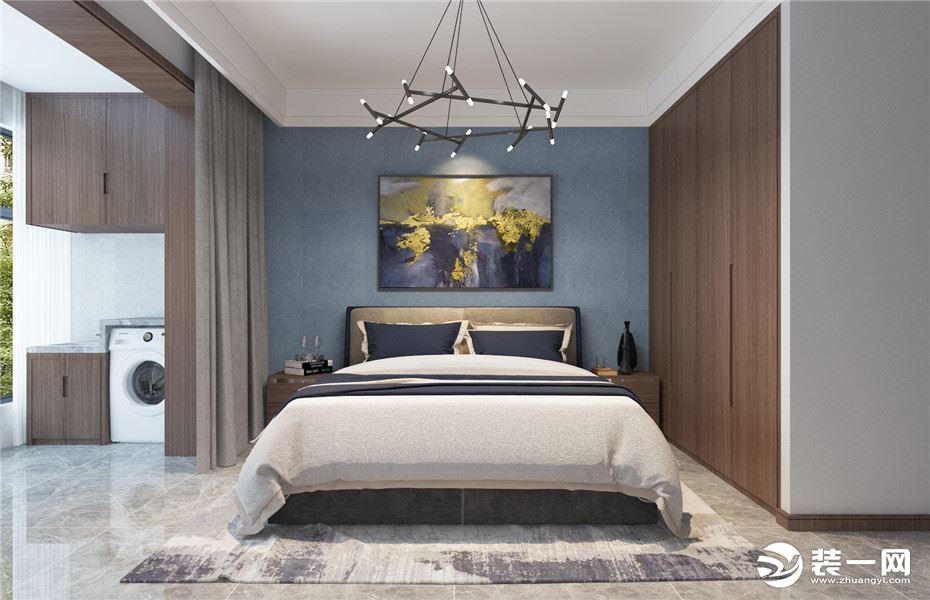 帝王国际卧室新天第装饰144平米三居室北欧风格整装案例图
