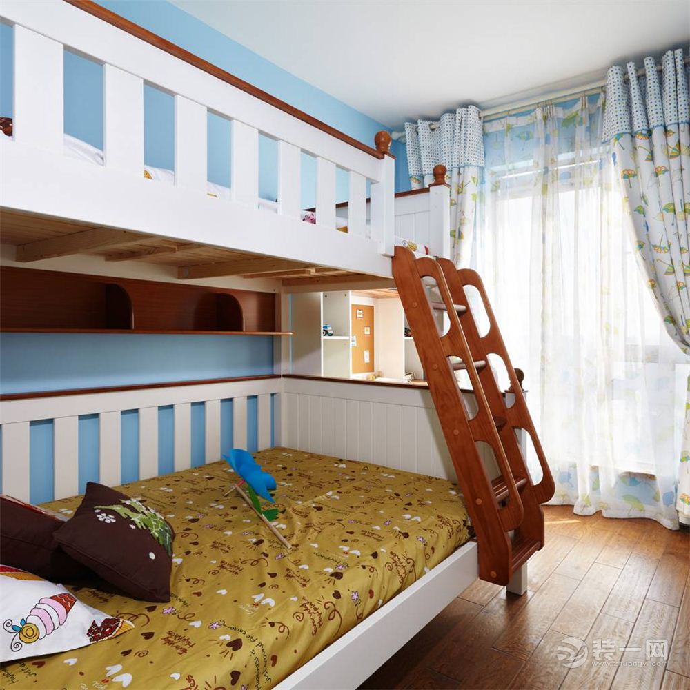 重庆乐置家装饰：67平 二居室 造价8万 北欧混搭 儿童房